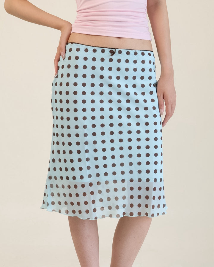 Sunday Chiffon Skirt in Polka
