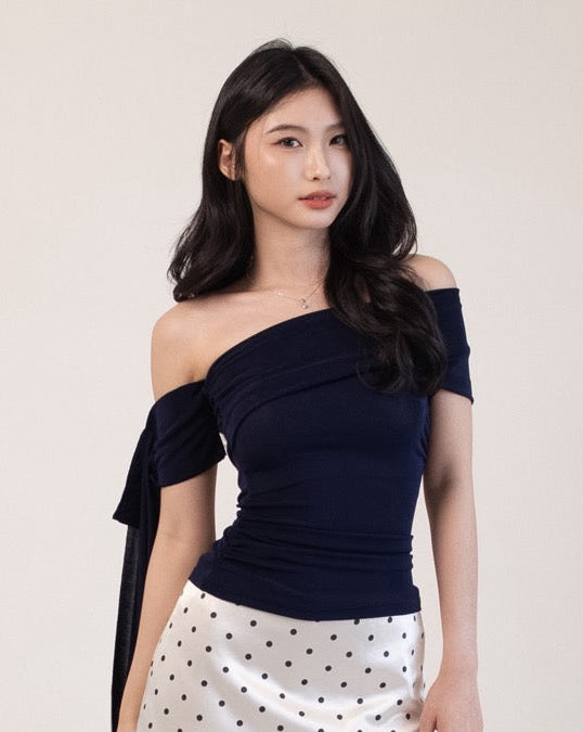 French Drape Off-shoulder