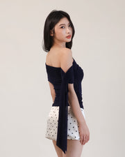 French Drape Off-shoulder