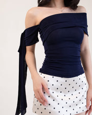 French Drape Off-shoulder