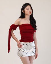 French Drape Off-shoulder