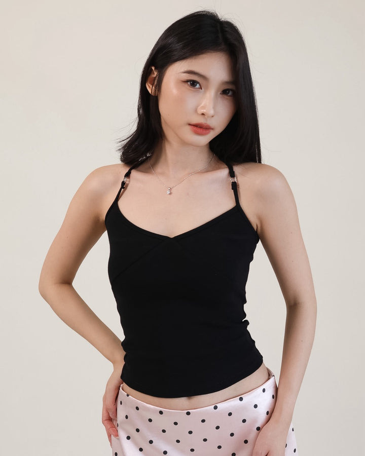 Hook Camisole Top in Black