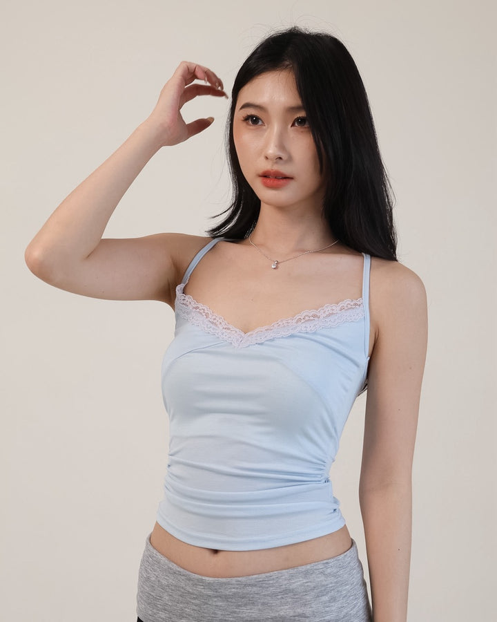 Lace Camisole Top in Blue