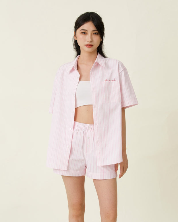 Blessed Stripes Shirt (Pink)