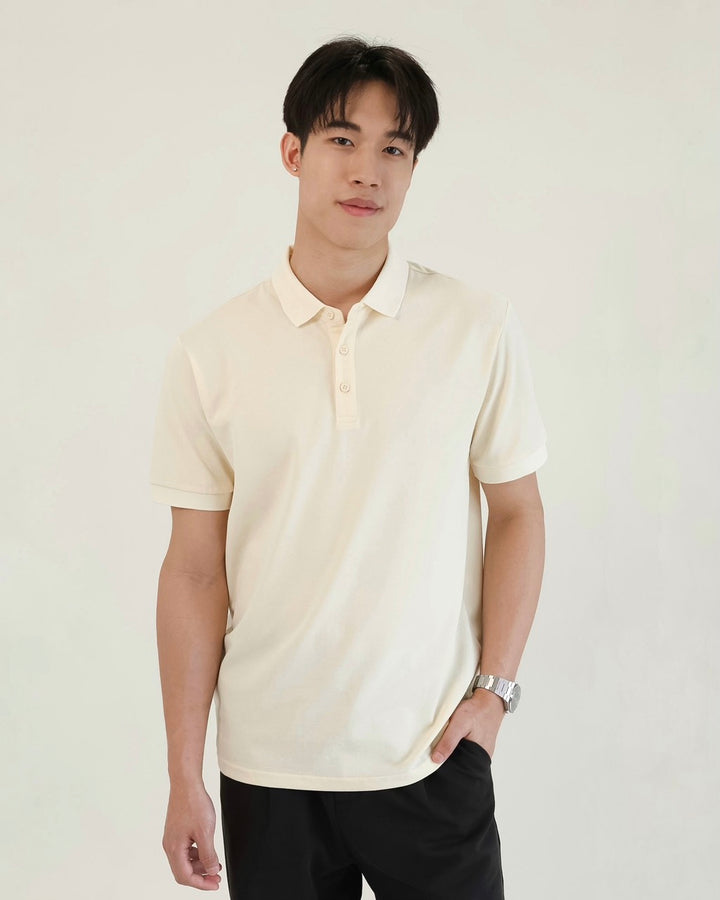 Signature Work Polo in Beige