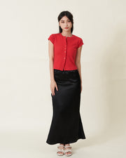Flowy Satin Skirt
