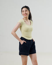 Sculpted Scoop Neck T