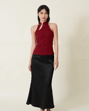 Flowy Satin Skirt