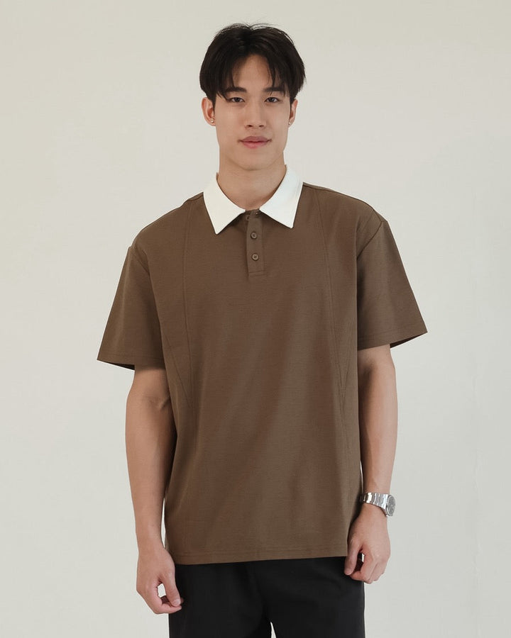 Urban Oversized Polo in Brown