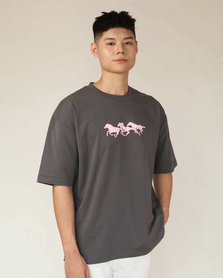 Chasing Dreams Oversized T in Gray