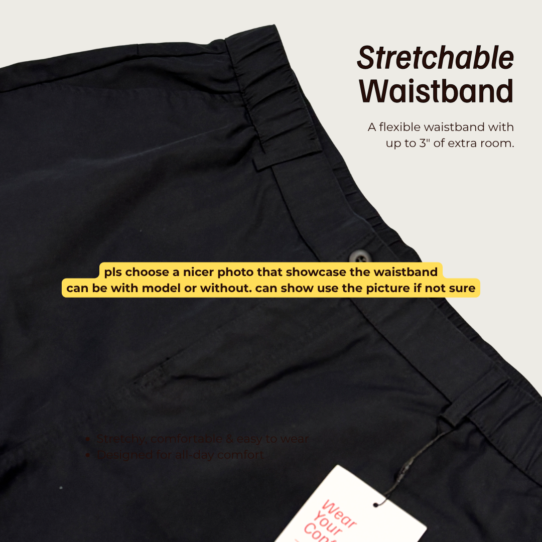 Holiday Short Pants stretchable waistband detail