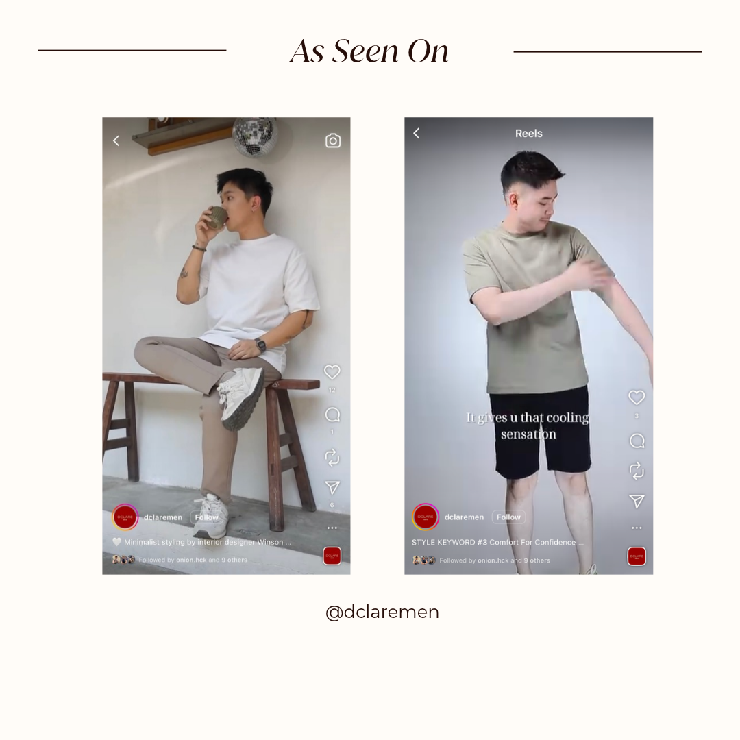 As Seen On: two @dclaremen styling photos featuring Ice Fabric Tee.