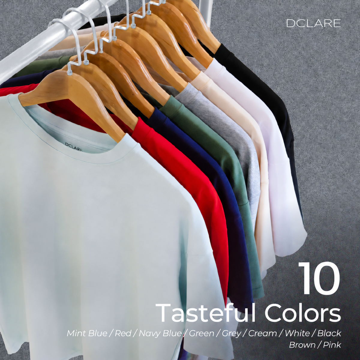 Oversized T in 10 tasteful colours