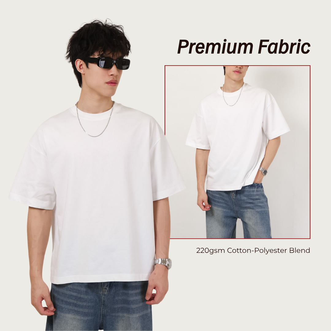 Signature Oversized T premium 220gsm cotton polyester fabric