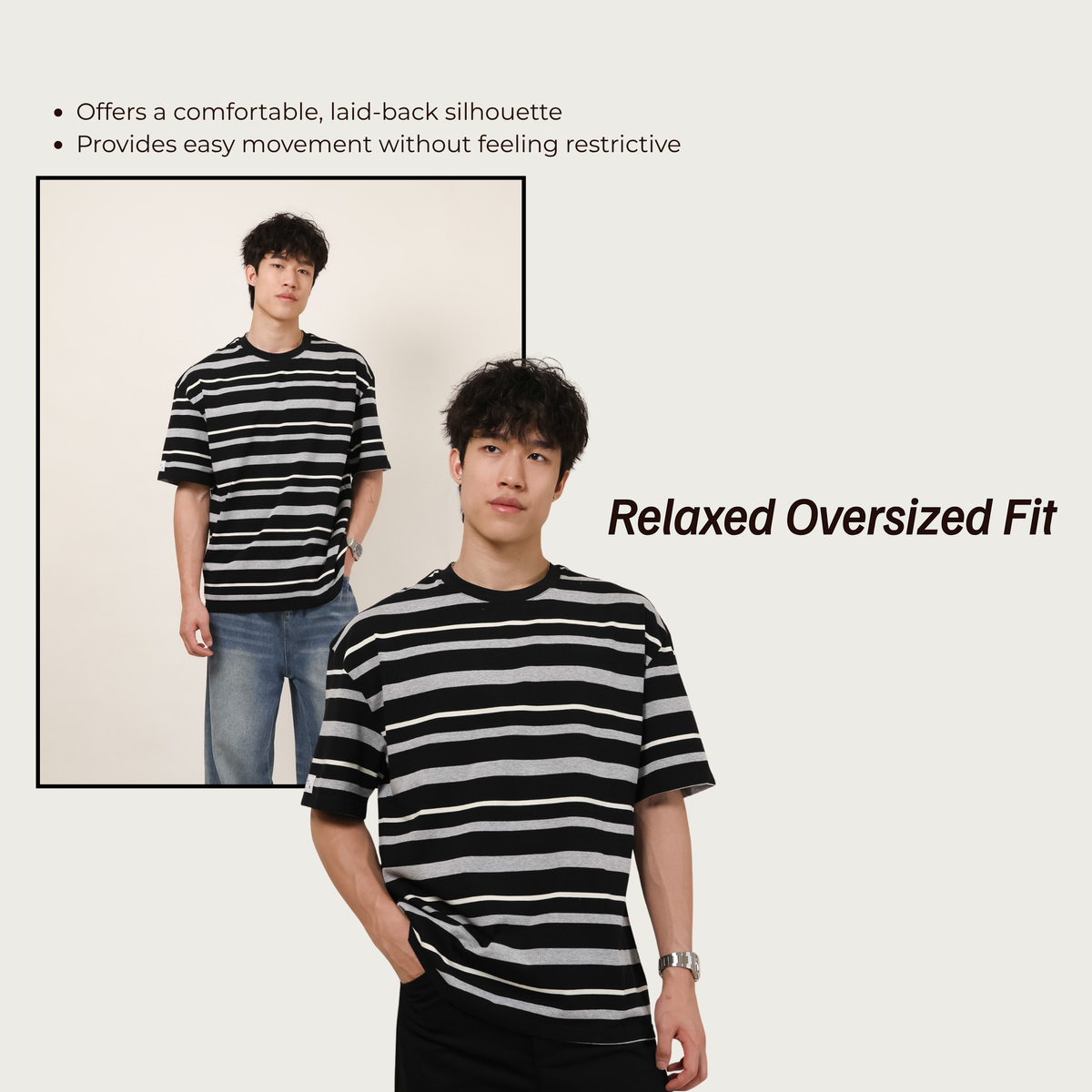 Stripes Oversized T relaxed oversized fit