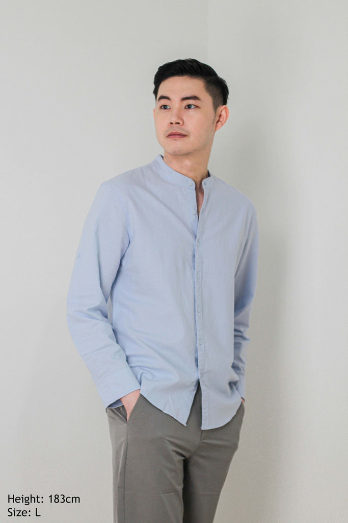 Men's Linen Shirt, Model wears Size L, 183cm